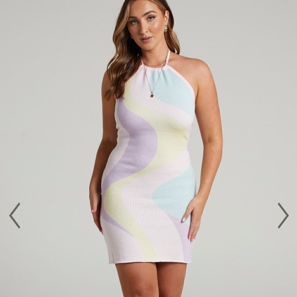 Showpo Donna Halter Knit Mini Dress